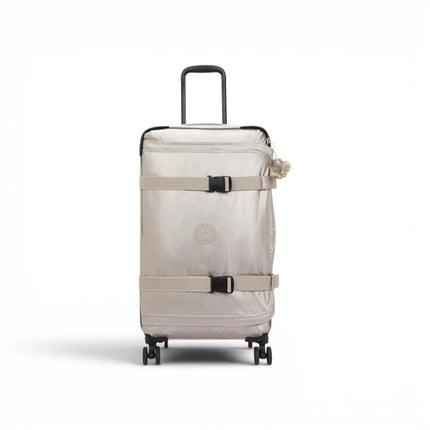 Trolley Medio Multiscomparti in Tessuto Laminato 4 Ruote | Kipling SPONTANEOUS M METALLIC GLOW Kipling 