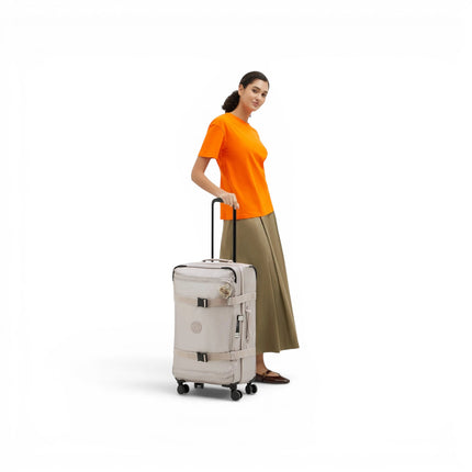 Trolley Medio Multiscomparti in Tessuto Laminato 4 Ruote | Kipling SPONTANEOUS M METALLIC GLOW Kipling 
