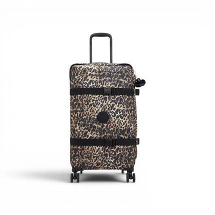 Trolley Medio Multiscomparti in Tessuto Leopard 4 Ruote | Kipling SPONTANEOUS M WILD LEOPARD Kipling 