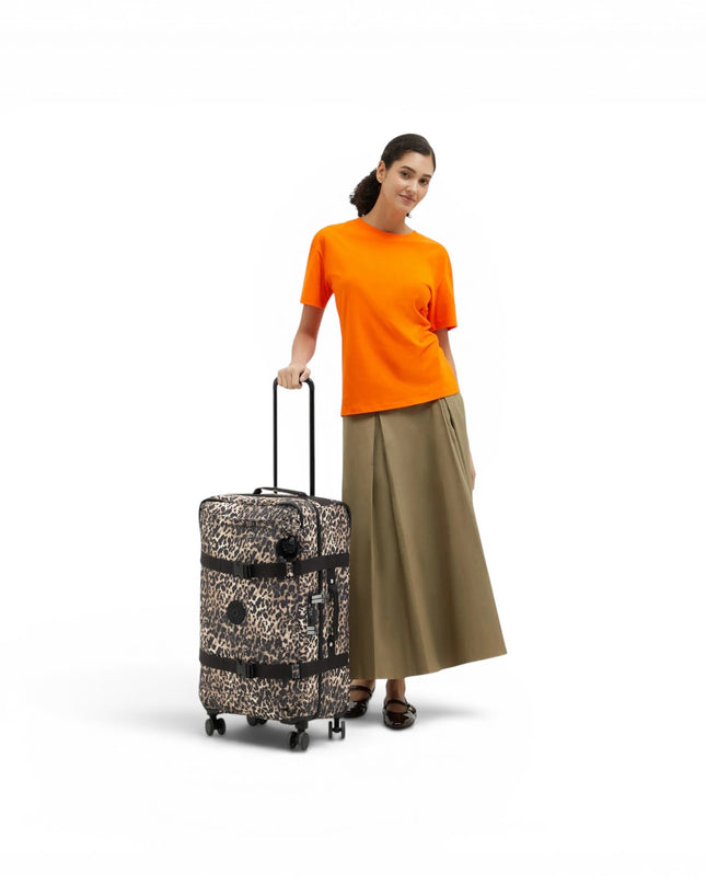 Trolley Medio Multiscomparti in Tessuto Leopard 4 Ruote | Kipling SPONTANEOUS M WILD LEOPARD Kipling 