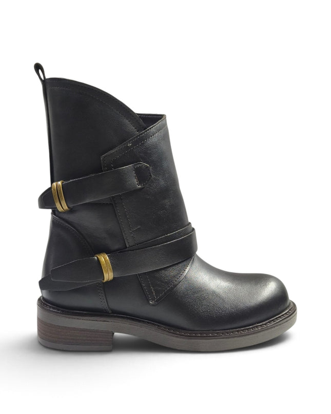 Stivaletto Donna Biker in Pelle Testa di Moro | Luis Anne MARY C3 BROWN Luis Anne 