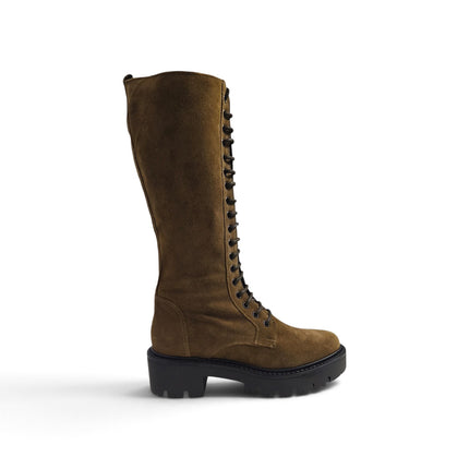 Anfibio Stivale Donna con Lacci e Zip in Camoscio Cuoio | Luis Anne ROSY 33 STEPPA Luis Anne 