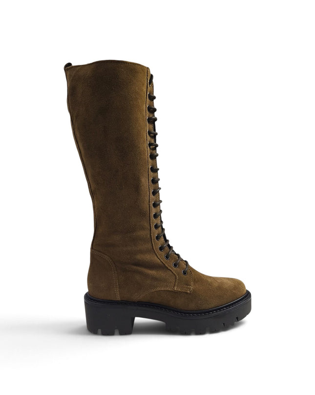 Anfibio Stivale Donna con Lacci e Zip in Camoscio Cuoio | Luis Anne ROSY 33 STEPPA Luis Anne 