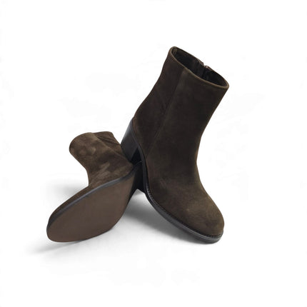 Stivaletto Donna con Tacco in Camoscio Moro | Luis Anne TONYA 2506 BROWN Luis Anne 