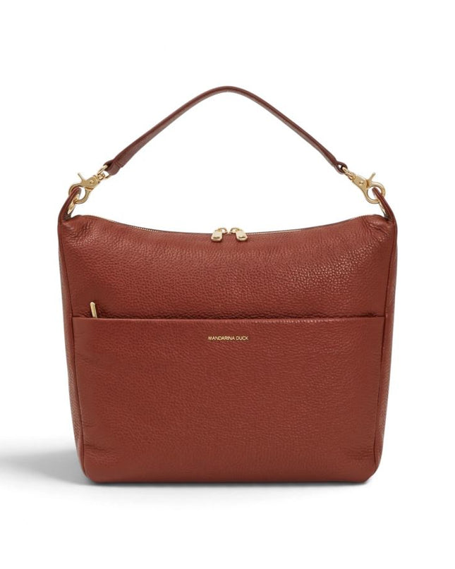 Borsa Donna Multitasche in Pelle Havana Mattone | Mandarina Duck FZTA2 MELLOW LEATHER HAVANA Mandarina Duck 