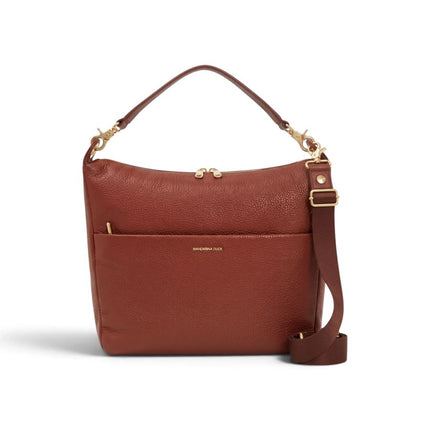 Borsa Donna Multitasche in Pelle Havana Mattone | Mandarina Duck FZTA2 MELLOW LEATHER HAVANA Mandarina Duck 