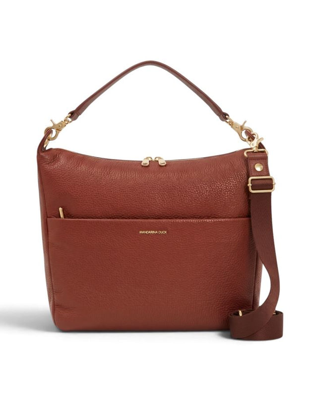 Borsa Donna Multitasche in Pelle Havana Mattone | Mandarina Duck FZTA2 MELLOW LEATHER HAVANA Mandarina Duck 
