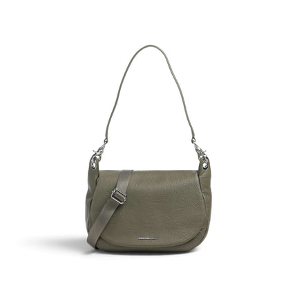 Borsa Donna con Patta e Tracolla in Pelle Verde | Mandarina Duck FZTA9 MELLOW LEATHER WINTER OLIVE Mandarina Duck 