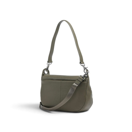 Borsa Donna con Patta e Tracolla in Pelle Verde | Mandarina Duck FZTA9 MELLOW LEATHER WINTER OLIVE Mandarina Duck 