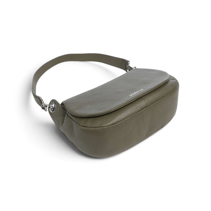 Borsa Donna con Patta e Tracolla in Pelle Verde | Mandarina Duck FZTA9 MELLOW LEATHER WINTER OLIVE Mandarina Duck 