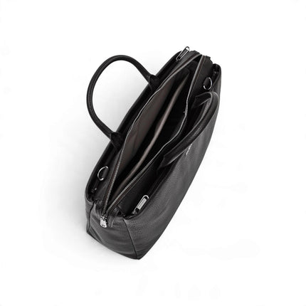Mandarina Duck Borsa LavoroTracolla Porta PC 15 Pollici Laptop in Pelle Nera MWT04 MELLOW URBAN BLACK Mandarina Duck 