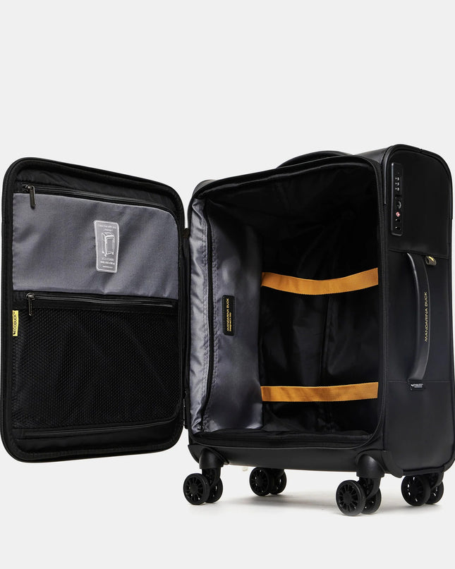 Mandarina Duck Trolley da Cabina Bagaglio a Mano Valigia 4 Ruote Nera OSV01 ECO COATED BLACK Mandarina Duck 