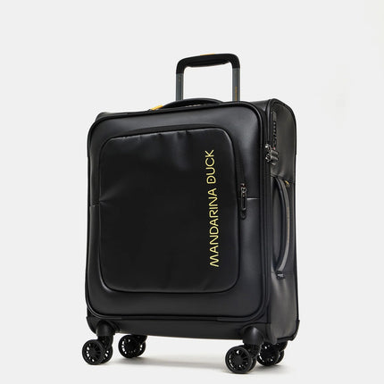 Mandarina Duck Trolley da Cabina Bagaglio a Mano Valigia 4 Ruote Nera OSV01 ECO COATED BLACK Mandarina Duck 