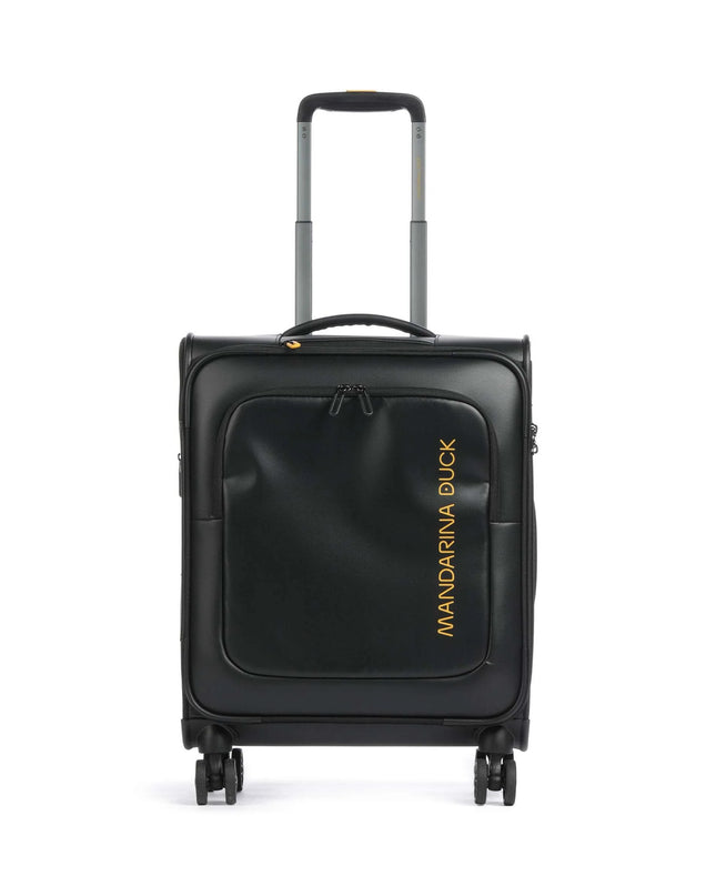 Mandarina Duck Trolley da Cabina Bagaglio a Mano Valigia 4 Ruote Nera OSV01 ECO COATED BLACK Mandarina Duck 