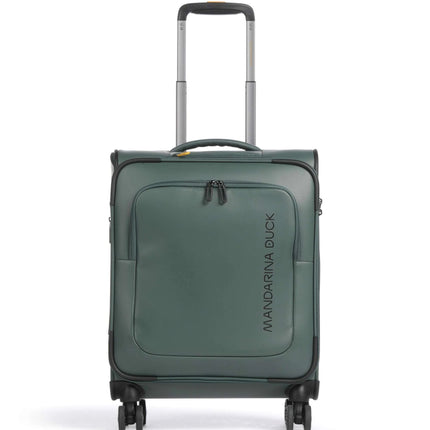 Mandarina Duck Trolley da Cabina Bagaglio a Mano Valigia 4 Ruote Deep Green Verde OSV01 ECO COATED DEEP GREEN Mandarina Duck 