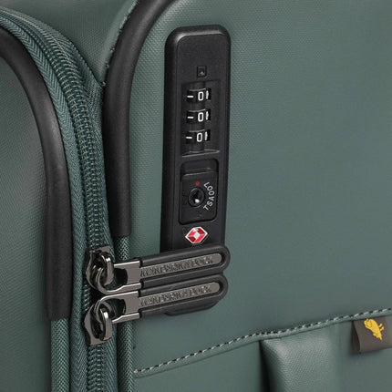 Mandarina Duck Trolley da Cabina Bagaglio a Mano Valigia 4 Ruote Deep Green Verde OSV01 ECO COATED DEEP GREEN Mandarina Duck 