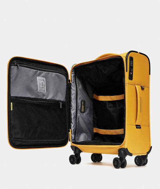 Mandarina Duck Trolley da Cabina Bagaglio a Mano Valigia 4 Ruote Giallo OSV01 ECO COATED DUCK YELLOW Mandarina Duck 