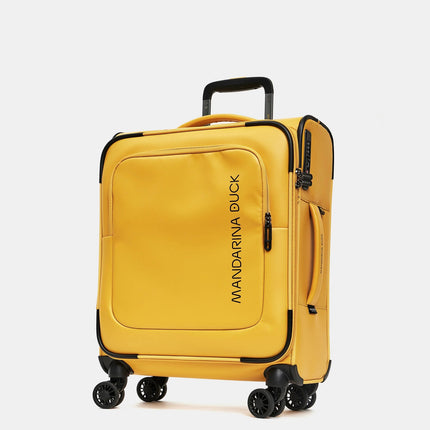 Mandarina Duck Trolley da Cabina Bagaglio a Mano Valigia 4 Ruote Giallo OSV01 ECO COATED DUCK YELLOW Mandarina Duck 