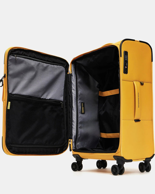 Mandarina Duck Trolley Medio Espandibile Valigia 4 Ruote Giallo OSV03 ECO COATED DUCK YELLOW Mandarina Duck 