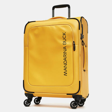 Mandarina Duck Trolley Medio Espandibile Valigia 4 Ruote Giallo OSV03 ECO COATED DUCK YELLOW Mandarina Duck 