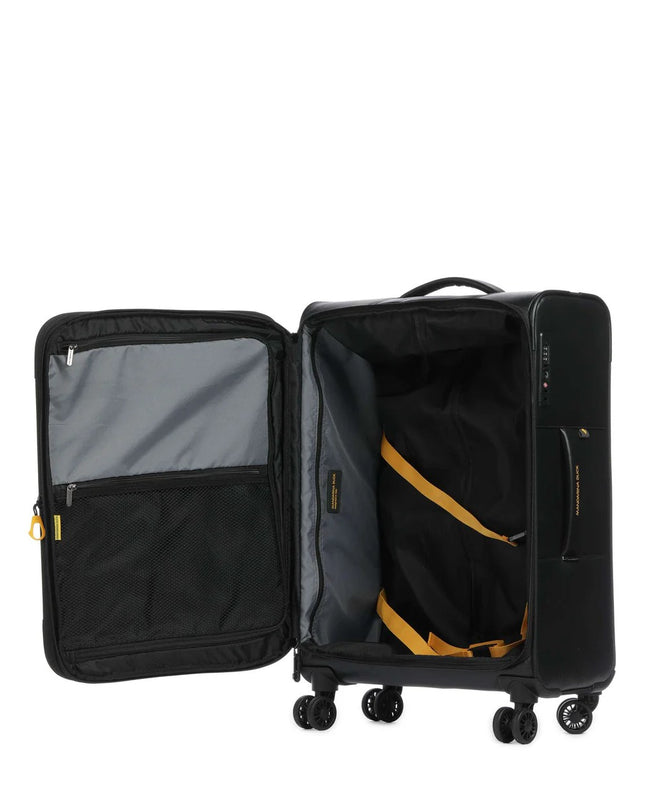 Mandarina Duck Trolley Medio Espandibile Valigia 4 Ruote Nero OSV03 ECO COATED BLACK Mandarina Duck 