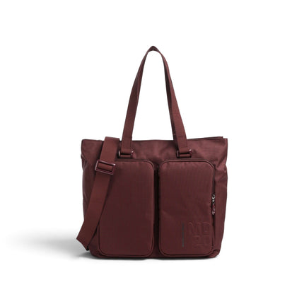Mandarina Duck Borsa Shopper Donna con Tracolla Regolabile in Tessuto Sin Bordeaux QMT73 MD20 SIN Mandarina Duck 