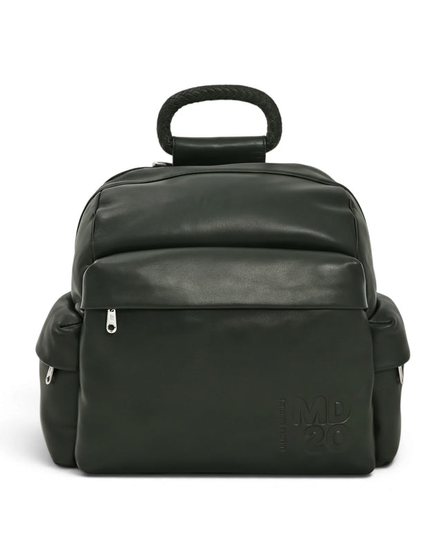 Zaino in Pelle Deep Verde | Mandarina Duck TKTT1 MD20 LEATHER DEEP GREEN Mandarina Duck 