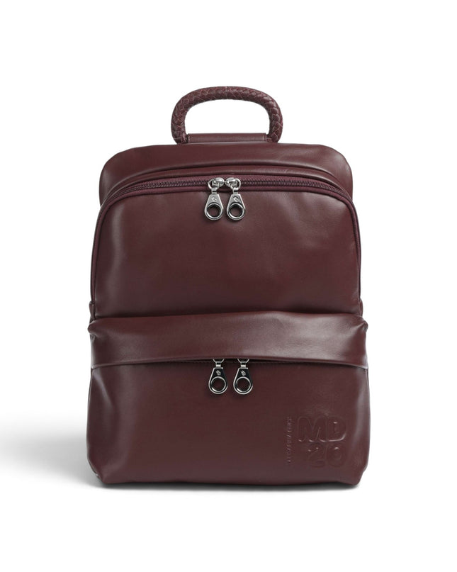 Zaino in Pelle con Laptop 13 Pollici in Pelle Bordeaux | Mandarina Duck TKTZ4 MD20 LEATHER SIN Mandarina Duck 