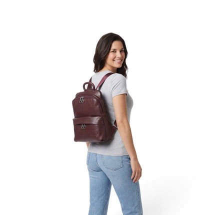 Zaino in Pelle con Laptop 13 Pollici in Pelle Bordeaux | Mandarina Duck TKTZ4 MD20 LEATHER SIN Mandarina Duck 