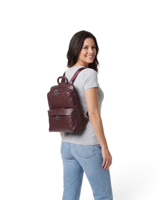 Zaino in Pelle con Laptop 13 Pollici in Pelle Bordeaux | Mandarina Duck TKTZ4 MD20 LEATHER SIN Mandarina Duck 