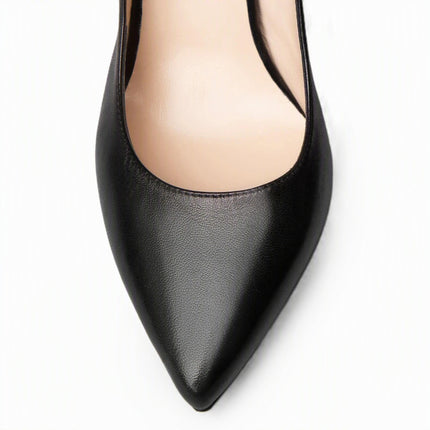 Nero Giardini Decollete Donna con Fiocco Cinturino e Tacco Stiletto in Pelle Nera E211072DE NERO 100 Nero Giardini 