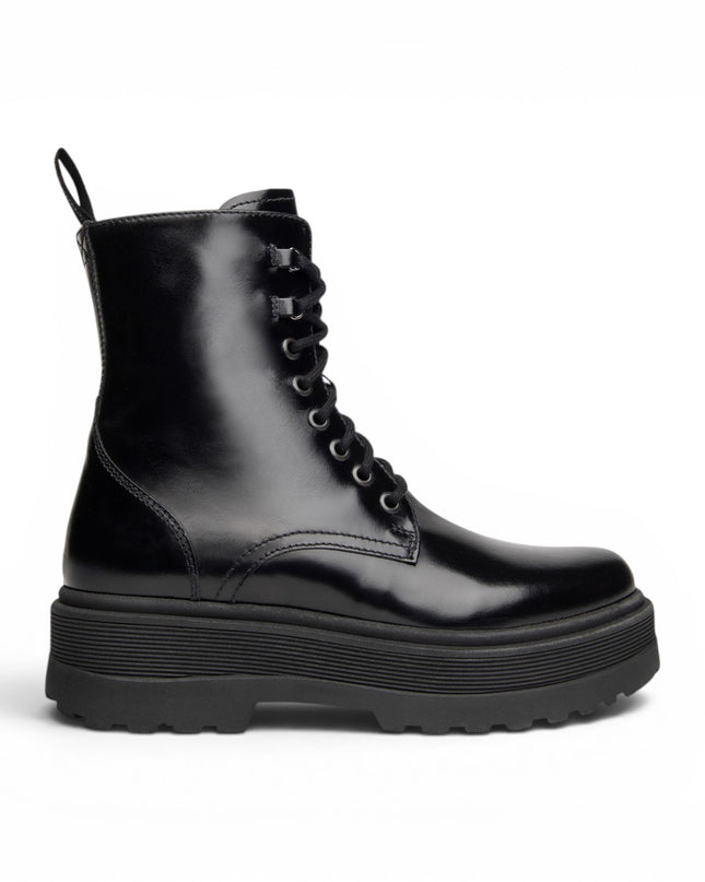 Stivaletti Anfibi Donna Platform in Pelle Nero | Nero Giardini I309190D NERO 100 Nero Giardini 
