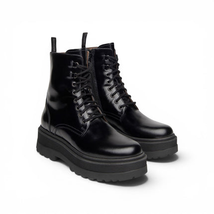 Stivaletti Anfibi Donna Platform in Pelle Nero | Nero Giardini I309190D NERO 100 Nero Giardini 