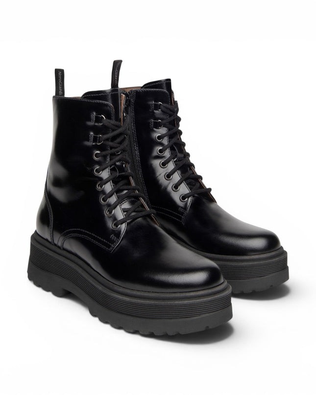 Stivaletti Anfibi Donna Platform in Pelle Nero | Nero Giardini I309190D NERO 100 Nero Giardini 