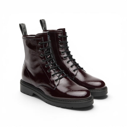 Nero Giardini Anfibio Stivaletto Donna in Pelle Naplak Bordo I509180D BORDO 613 Nero Giardini 