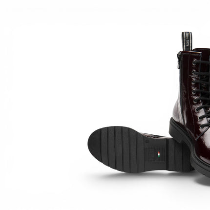 Nero Giardini Anfibio Stivaletto Donna in Pelle Naplak Bordo I509180D BORDO 613 Nero Giardini 