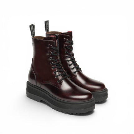Stivaletti Anfibi Donna Platform in Pelle Bordeaux | Nero Giardini I514755D BORDO 613 Nero Giardini 