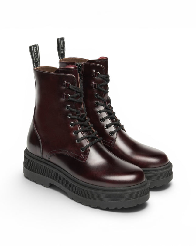 Stivaletti Anfibi Donna Platform in Pelle Bordeaux | Nero Giardini I514755D BORDO 613 Nero Giardini 