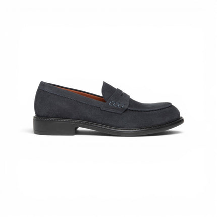 Mocassino College Uomo in Camoscio Blu | Nero Giardini I601240U BLU 200 Nero Giardini 