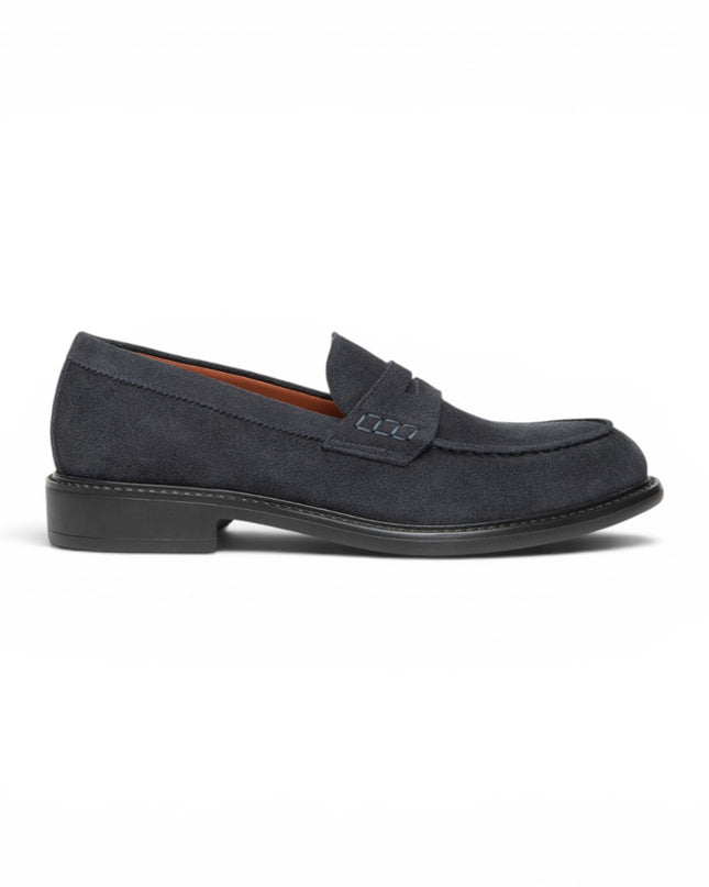 Mocassino College Uomo in Camoscio Blu | Nero Giardini I601240U BLU 200 Nero Giardini 