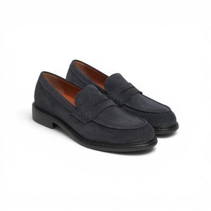 Mocassino College Uomo in Camoscio Blu | Nero Giardini I601240U BLU 200 Nero Giardini 