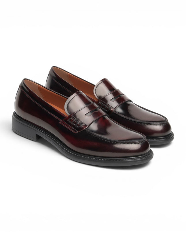 Mocassini Uomo College Mascherina in Pelle Bordo | Nero Giardini I601250U BORDO 613 Nero Giardini 