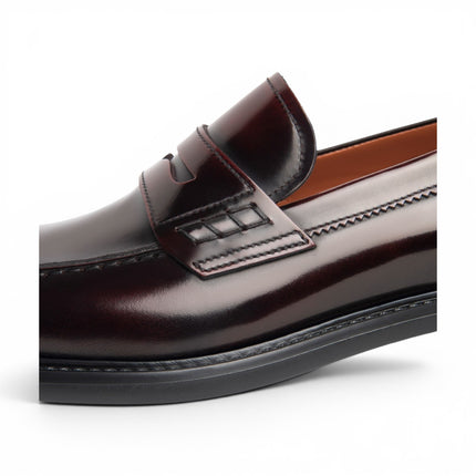 Mocassini Uomo College Mascherina in Pelle Bordo | Nero Giardini I601250U BORDO 613 Nero Giardini 