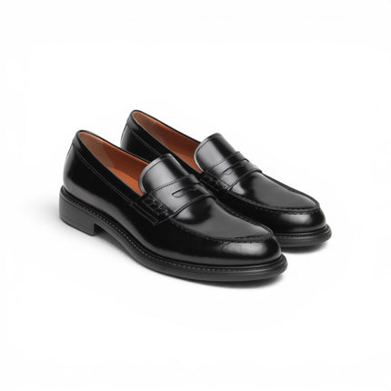 Mocassini Uomo College Mascherina in Pelle Nera | Nero Giardini I601250U NERO 100 Nero Giardini 