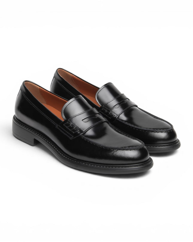 Mocassini Uomo College Mascherina in Pelle Nera | Nero Giardini I601250U NERO 100 Nero Giardini 