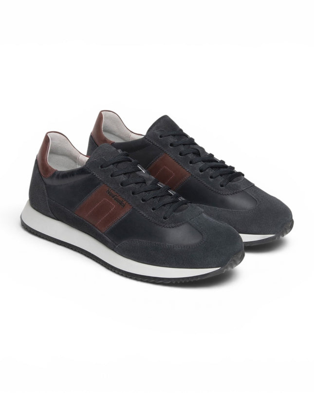 Sneakers Bassa Uomo in Pelle e Camoscio Blu | Nero Giardini I601321U BLU 200 Nero Giardini 