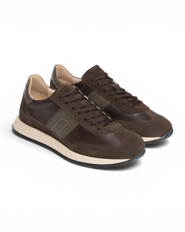Nero Giardini Sneakers Bassa Uomo in Pelle e Camoscio Moro I601321U MORO 300 Nero Giardini 