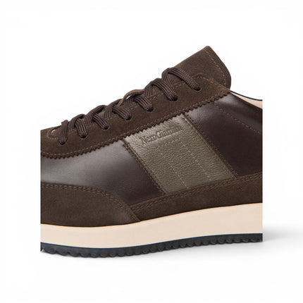 Nero Giardini Sneakers Bassa Uomo in Pelle e Camoscio Moro I601321U MORO 300 Nero Giardini 