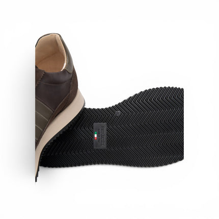 Nero Giardini Sneakers Bassa Uomo in Pelle e Camoscio Moro I601321U MORO 300 Nero Giardini 