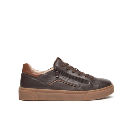 Nero Giardini Sneakers Bassa da Uomo con Lacci e Zip in Pelle Marrone I601350U MORO 300 Nero Giardini 
